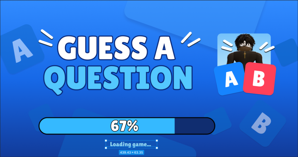 Roblox Cartoony Trivia Game Loading Screen UI